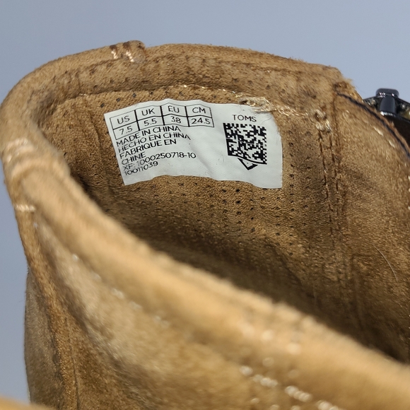TOMS Suede Ankle Boots In Tan - Picture 8 of 11